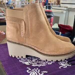Tan Studded Ankle Boots